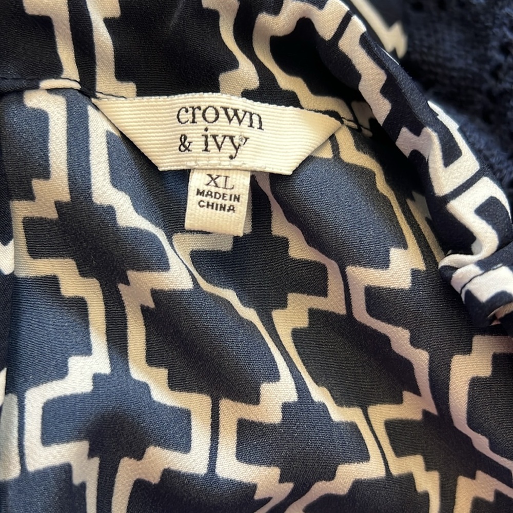 crown & ivy Black Pink Green Patterned Midi Dress - Picture 4 of 5